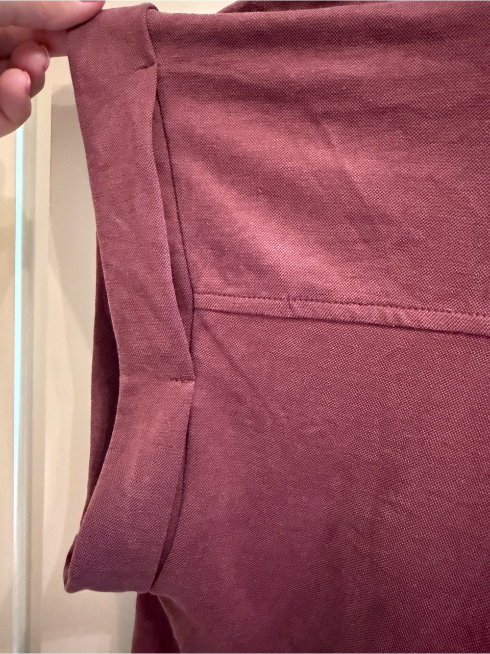 Button-Front Short Sleeve Shirt Dress in Dusty Rose - Picture 5 of 5